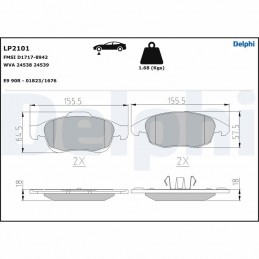 PLAQUETTES DE FREIN LP2101